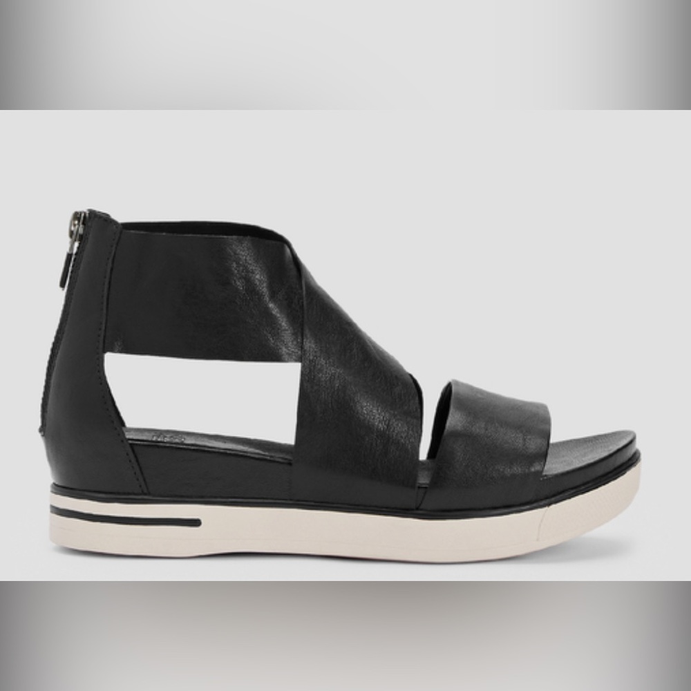 Eileen Fisher Tumbled Leather Sneaker Sandal